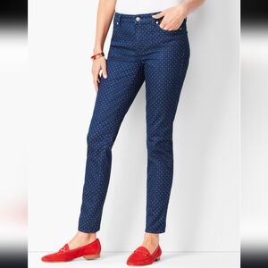 Talbots Flawless Slim Ankle Dot Denim Jeans 10P